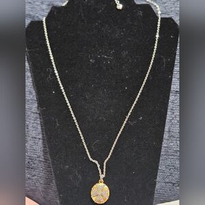 Brighton Gold and Silver Starburst Pendant Necklace